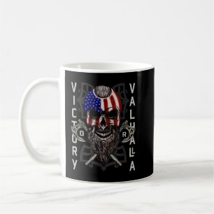 Amerikaanse Viking Victory Valhalla Ax & Skull Fla Koffiemok