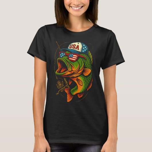 Amerikaanse vinnen t-shirt (Voorkant)