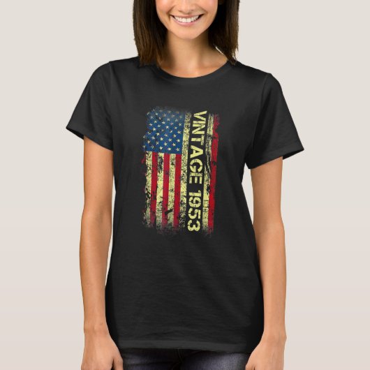 Amerikaanse Vintage 1953 69ste verjaardag T-shirt (Voorkant)