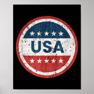 Amerikaanse vintage badge patriottische Amerikaans Poster