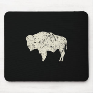 Amerikaanse Vintage Buffalo Mannen Vrouwen Silhoue Muismat