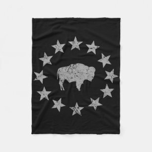 Amerikaanse Vintage Buffalo Silhouet Liefde Bison  Fleece Deken