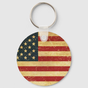 Amerikaanse vintage grunge vlag sleutelhanger