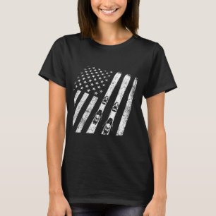Amerikaanse vintage skiën ski winter berg usa t-shirt