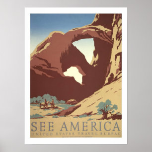 Amerikaanse Vintage Travel Poster