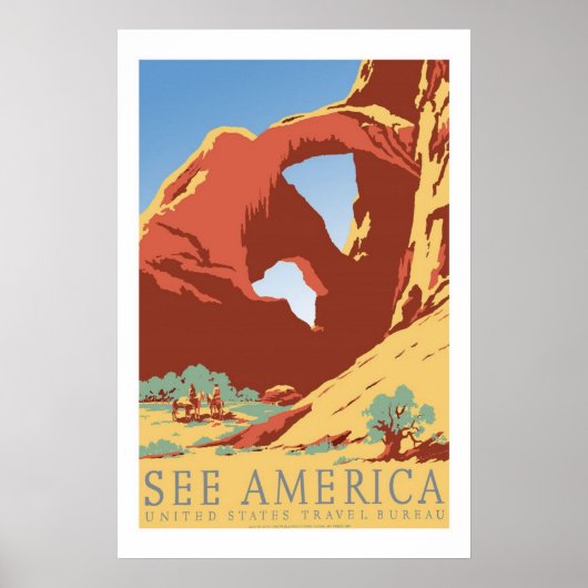 Amerikaanse Vintage Travel Posters (Voorkant)