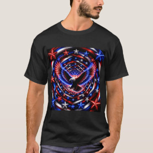 Amerikaanse Visie Spiraal – Patriottische Adelaar T-shirt