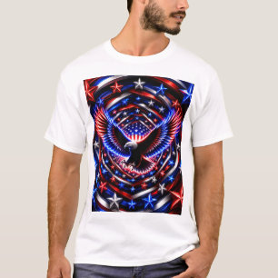 Amerikaanse Visie Spiraal – Patriottische Adelaar T-shirt