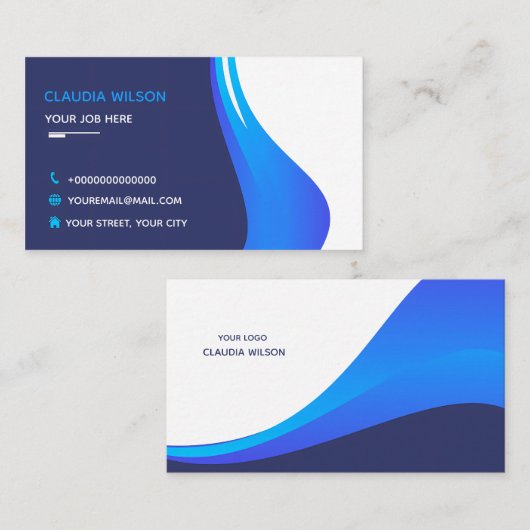 Amerikaanse visitekaartjes: 8,9 cm x 5,1 cm visitekaartje (Voorkant / Achterkant)