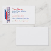 Amerikaanse Visitekaartjes - Tennessee (Voorkant / Achterkant)