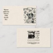 Amerikaanse Visitekaartjes voor treinmachinist (Voorkant / Achterkant)