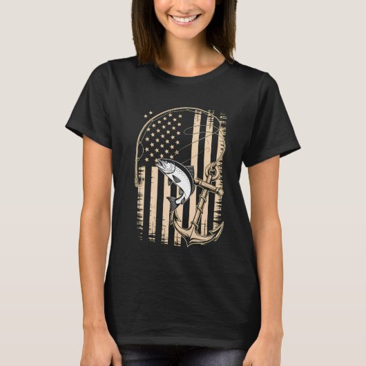 Amerikaanse vislokker uit de VS T-shirt (Voorkant)