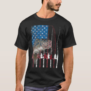 Amerikaanse Vissen Hengel Vlag Visser Ons 5 T-shirt