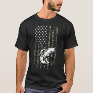 Amerikaanse Vissen Hengel Vlag Visser Vs 3 T-shirt