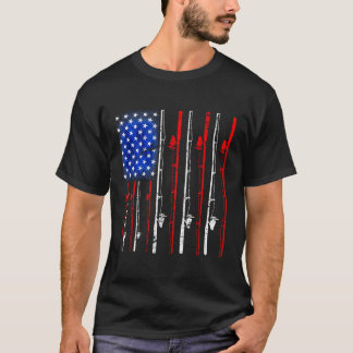 Amerikaanse visserij Amerikaanse vlag T-shirt