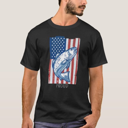 Amerikaanse Visserij Onafhankelijkheidsdag T-shirt (Voorkant)