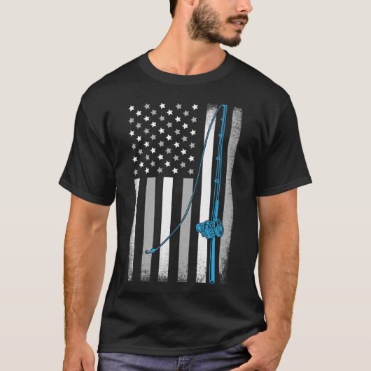 Amerikaanse visserij vlag t-shirt (Voorkant)