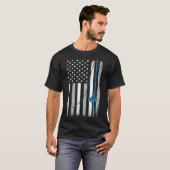Amerikaanse visserij vlag t-shirt (Voorkant volledig)