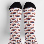 Amerikaanse visvlag op wit sokken (Top)