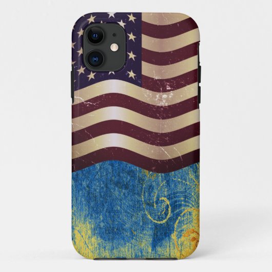  Amerikaanse vlag 04 Case-Mate iPhone Case (Achterkant)