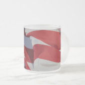 Amerikaanse vlag 10 oz Frosted Glass Mok (Voorkant rechts)