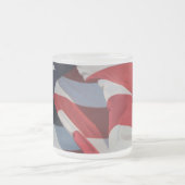 Amerikaanse vlag 10 oz Frosted Glass Mok (Center)