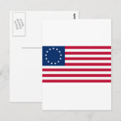 Amerikaanse vlag 13 sterren Betsy Ross Briefkaart (Voorkant / Achterkant)