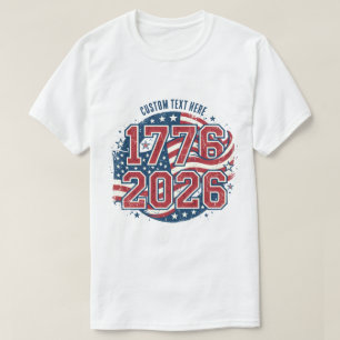 Amerikaanse vlag 1776 2026 Jubileum T-shirt
