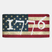 Amerikaanse vlag 1776 4 juli Feest Spandoek (Horizontaal)