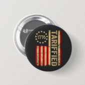 Amerikaanse vlag 1776 Amerikaanse Tarrifs Ronde Button 5,7 Cm (Voorkant /achterkant)