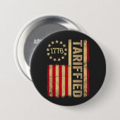 Amerikaanse vlag 1776 Amerikaanse Tarrifs Ronde Button 7,6 Cm (Voorkant /achterkant)