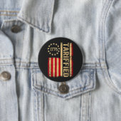 Amerikaanse vlag 1776 Amerikaanse Tarrifs Ronde Button 7,6 Cm (In situ)