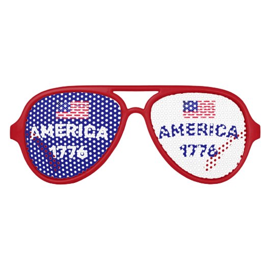 Amerikaanse vlag 1776 B Aviator Zonnebril (Voorkant)