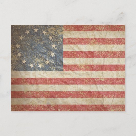 Amerikaanse vlag 1776 briefkaart (Voorkant)
