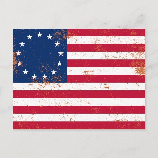 Amerikaanse vlag 1776 briefkaart (Voorkant)