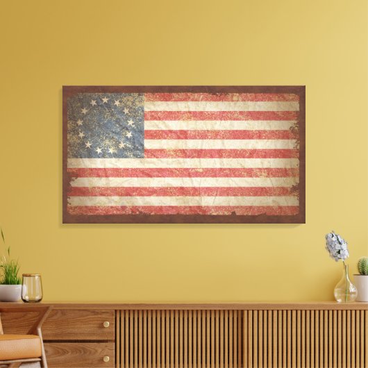 Amerikaanse vlag 1776 canvas afdruk (Insitu (Woonkamer))