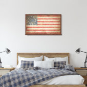 Amerikaanse vlag 1776 canvas afdruk (Insitu (Slaapkamer))