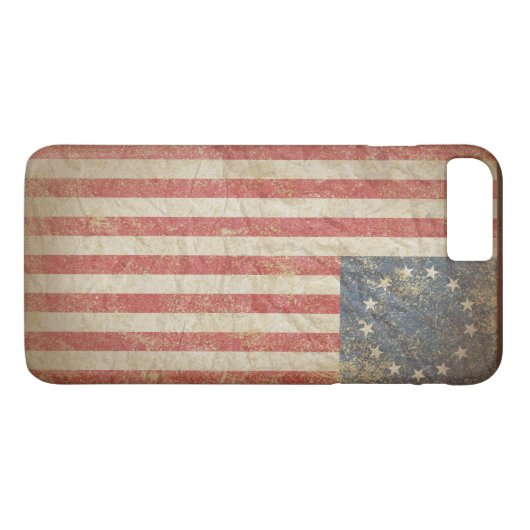 Amerikaanse vlag 1776 Case-Mate iPhone case (Achterkant (Horizontaal))