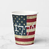 Amerikaanse vlag 1776 juli Vierde Onafhankelijkhei Papieren Bekers (Achterkant)