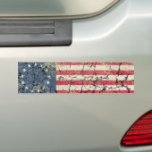 Amerikaanse vlag 1776, onderdrukt bumpersticker (Op auto)