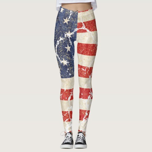 Amerikaanse vlag 1776, onderdrukt leggings (Voorkant)
