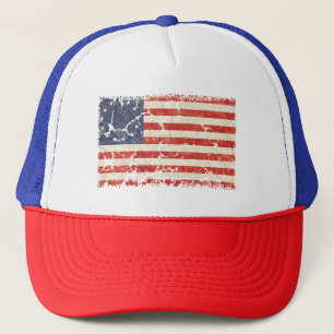 Amerikaanse vlag 1776, onderdrukt trucker pet