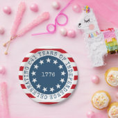 Amerikaanse vlag 1776 Patriottisch Papieren Bordje (Feest)