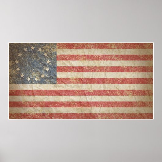 Amerikaanse vlag 1776 poster (Voorkant)