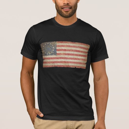 Amerikaanse vlag 1776 t-shirt (Voorkant)
