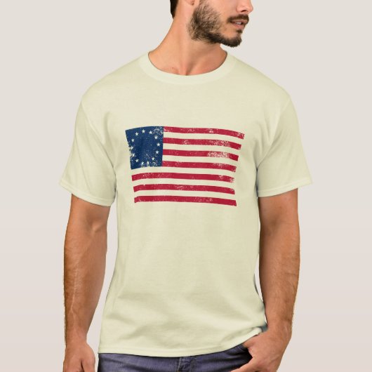 Amerikaanse vlag 1776 t-shirt (Voorkant)
