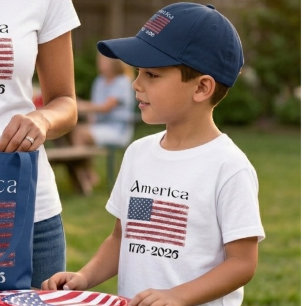 Amerikaanse Vlag 1776 tot 2026 Kinderen 250ste Ver T-shirt