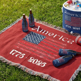 Amerikaanse Vlag 1776 tot 2026 USA 250ste verjaard Deken