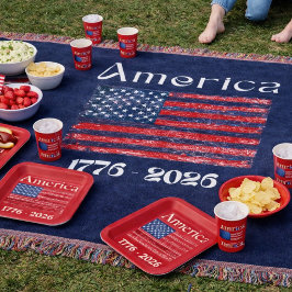 Amerikaanse Vlag 1776 tot 2026 USA 250ste Verjaard Deken