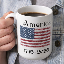 Amerikaanse Vlag 1776 tot 2026 USA 250ste Verjaard Koffiemok
